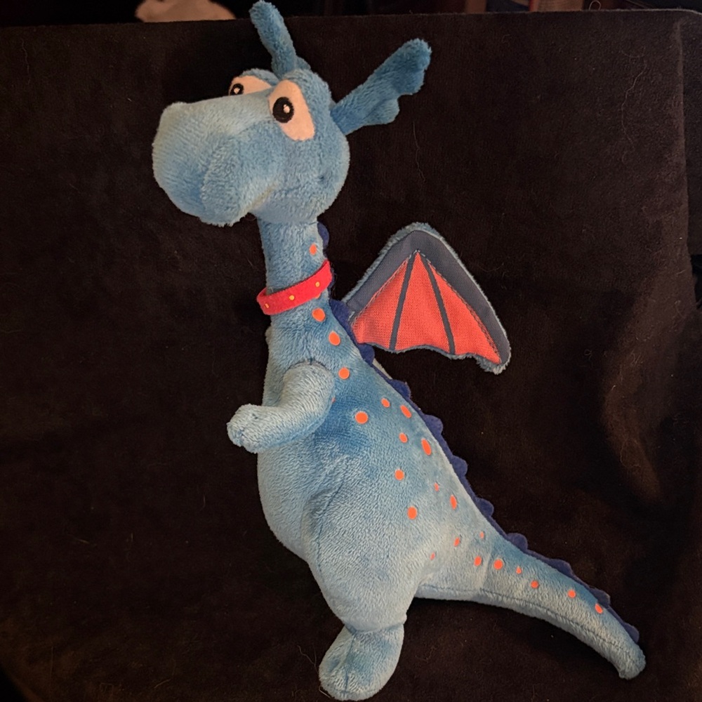 Disney Blue and Orange Dragon Plushie Toy